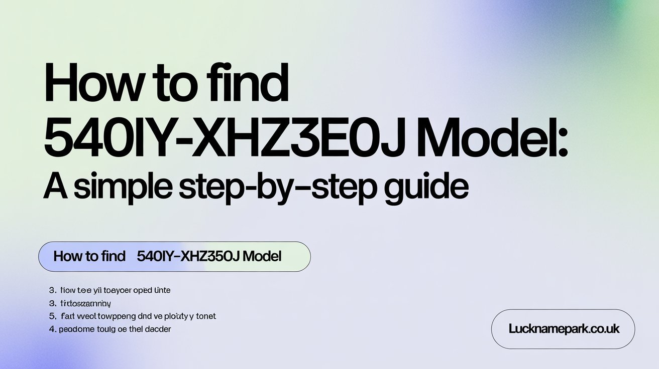 How to Find 540iy-xhz35e0j Model: A Simple Step-by-Step Guide