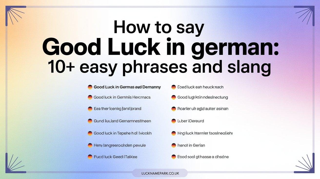 How to Say Good Luck in German: 10+ Easy Phrases and Slang