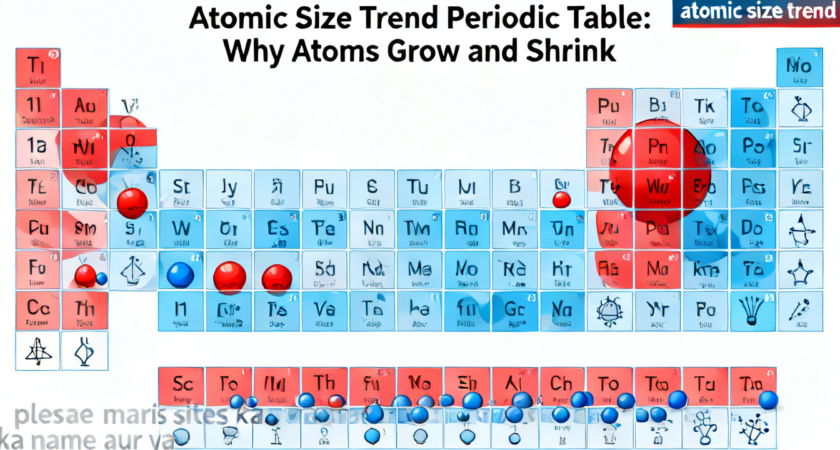 Atomic Size Trend Periodic Table: Why Atoms Grow and Shrink 