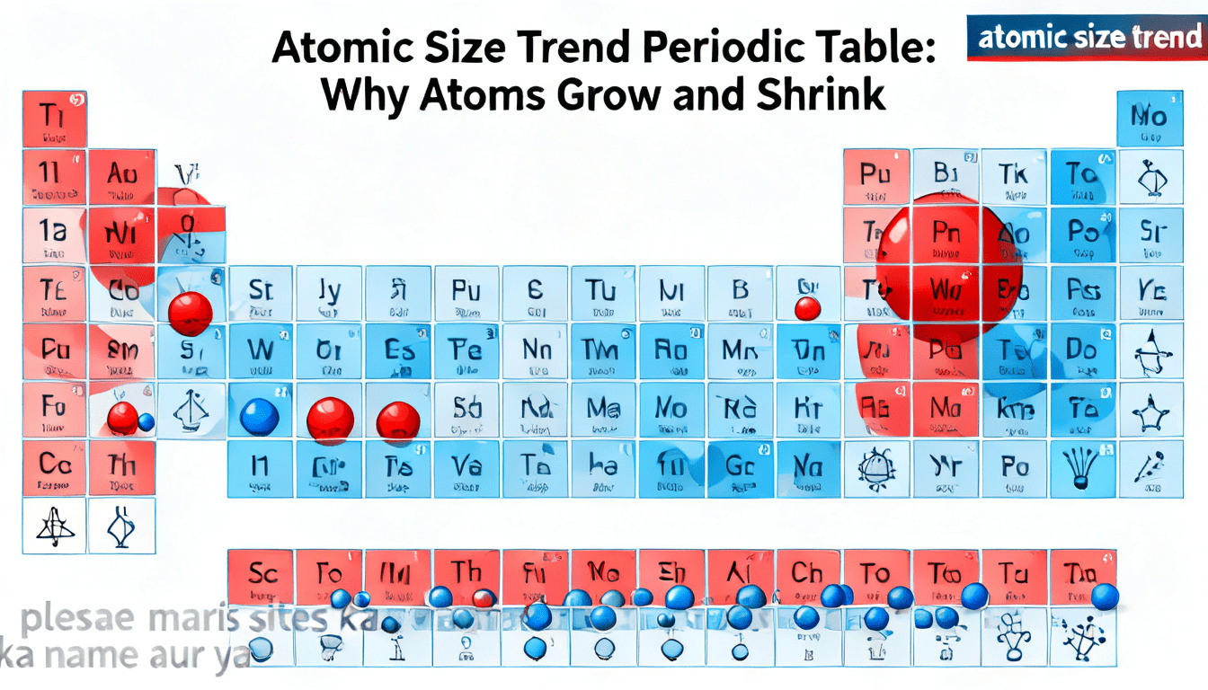 Atomic Size Trend Periodic Table: Why Atoms Grow and Shrink 